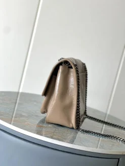 Alternative view of SAINT LAURENT Shoulder Bags Calfskin Leather (Beige-Silver) 28X20X9CM E70202608082174