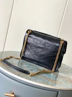 Alternative view of SAINT LAURENT Shoulder Bags Calfskin Leather (Black-Gold) 28X20X9CM E70202608082177