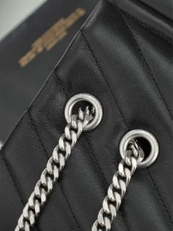 Alternative view of SAINT LAURENT Shoulder Bags Calfskin Leather (Black-Silver) 32X22X10CM E50202608080861