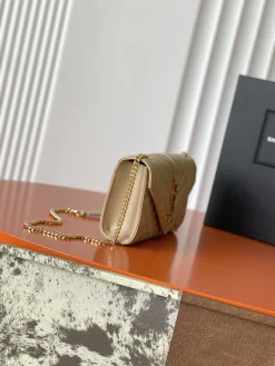 Alternative view of SAINT LAURENT Shoulder Bags Caviar Leather (Beige-Gold) 21X13X6CM D60202608080243