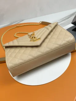 Alternative view of SAINT LAURENT Shoulder Bags Caviar Leather (Beige-Gold) 21X13X6CM D70202608082310
