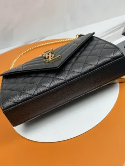 Alternative view of SAINT LAURENT Shoulder Bags Caviar Leather (Black-Gold) 21X13X6CM D70202608082314