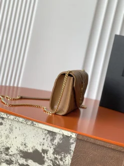 Alternative view of SAINT LAURENT Shoulder Bags Caviar Leather (Brown-Gold) 21X13X6CM D60202608080242
