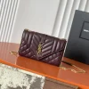 SAINT LAURENT Shoulder Bags Caviar Leather (Burgundy-Gold) 21X13X6CM D60202608080241