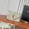 SAINT LAURENT Shoulder Bags Caviar Leather (Cream-Gold) 21X13X6CM D60202608080240