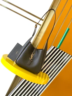 SAINT LAURENT Shoulder Bags Caviar Leather (Green-Gold) 15X16X7CM D90202608080321
