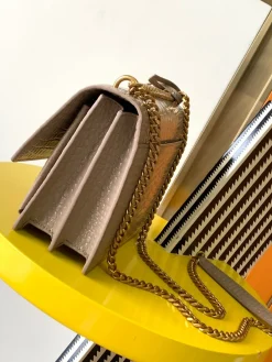 Alternative view of SAINT LAURENT Shoulder Bags Crocodile Leather (Beige-Gold) 22X8X16CM E60202608080395
