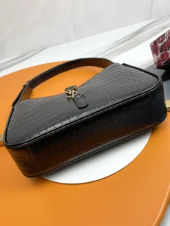 Alternative view of SAINT LAURENT Shoulder Bags Crocodile Leather (Black-Gold) 25X14X6CM D50202608082573