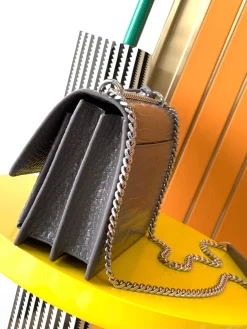 Alternative view of SAINT LAURENT Shoulder Bags Crocodile Leather (Gray-Silver) 22X8X16CM E60202608080397