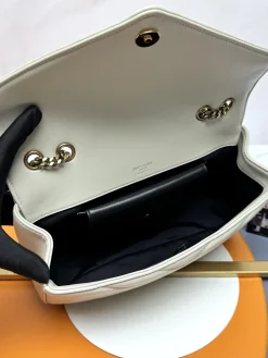 Alternative view of SAINT LAURENT Shoulder Bags Lamb Leather (Beige-Gold) 29X17X8CM F00202608082616