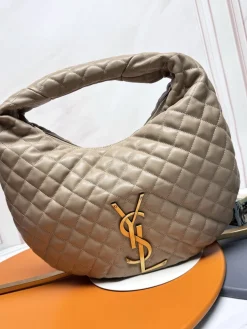 SAINT LAURENT Shoulder Bags Lamb Leather (Beige-Gold) 47X35X15 F50202608082404