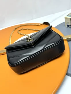 Alternative view of SAINT LAURENT Shoulder Bags Lamb Leather (Black-Gold) 20X12X6CM E10202608082605