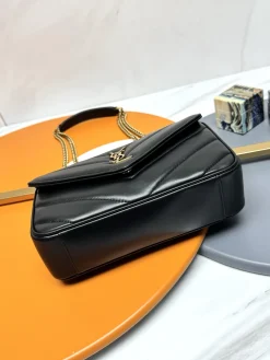 Alternative view of SAINT LAURENT Shoulder Bags Lamb Leather (Black-Gold) 24X14X7CM E70202608082611