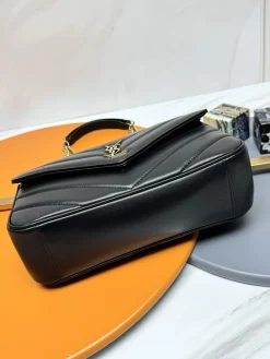 Alternative view of SAINT LAURENT Shoulder Bags Lamb Leather (Black-Gold) 29X17X8CM F00202608082618