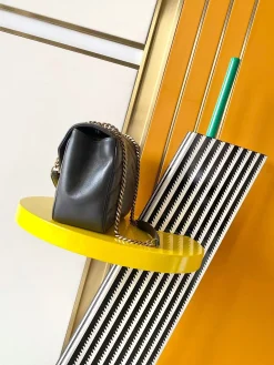 Alternative view of SAINT LAURENT Shoulder Bags Lamb Leather (Black-Gold) 29X17X8CM F40202608080424