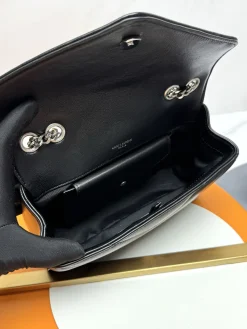 Alternative view of SAINT LAURENT Shoulder Bags Lamb Leather (Black-Silver) 24X14X7CM E70202608082610