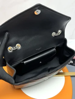 Alternative view of SAINT LAURENT Shoulder Bags Lamb Leather (Black-Silver) 29X17X8CM F00202608082617