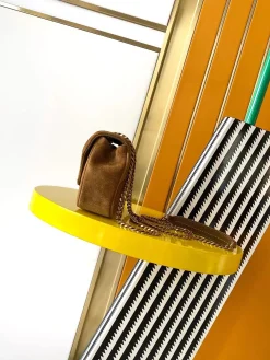 Alternative view of SAINT LAURENT Shoulder Bags Lamb Leather (Brown-Gold) 20X12X6CM E20202608080413