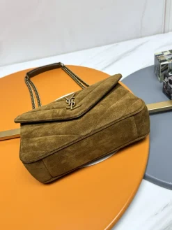 Alternative view of SAINT LAURENT Shoulder Bags Lamb Leather (Brown-Gold) 24X14X7CM E50202608082597
