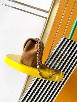 Alternative view of SAINT LAURENT Shoulder Bags Lamb Leather (Brown-Gold) 24X14X7CM F00202608080464