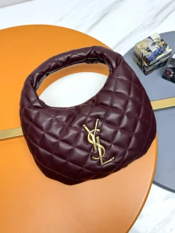 Alternative view of SAINT LAURENT Shoulder Bags Lamb Leather (Burgundy-Gold) 17X18X4CM D50202608082400