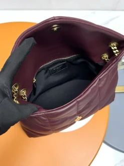 Alternative view of SAINT LAURENT Shoulder Bags Lamb Leather (Burgundy-Gold) 29X17X11CM E30202608082501