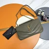 SAINT LAURENT Shoulder Bags Lamb Leather (Gray-Gold) 25X13X6CM E50202608080232