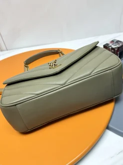 Alternative view of SAINT LAURENT Shoulder Bags Lamb Leather (Gray-Gold) 29X17X8CM F00202608082612