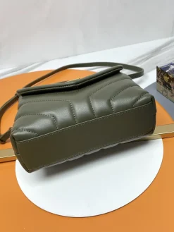 Alternative view of SAINT LAURENT Shoulder Bags Lamb Leather (Green-Gold) 20X14X7CM D10202608082136