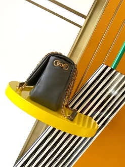 Alternative view of SAINT LAURENT Shoulder Bags Lamb Leather (Green-Gold) 26X15X7CM F60202608080381