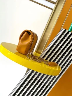 Alternative view of SAINT LAURENT Shoulder Bags Lamb Leather (Mustard-Gold) 20X12X6CM E50202608080326