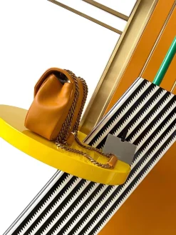 Alternative view of SAINT LAURENT Shoulder Bags Lamb Leather (Orange-Gold) 24X14X7CM F00202608080460