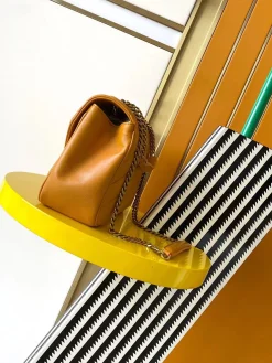 Alternative view of SAINT LAURENT Shoulder Bags Lamb Leather (Orange-Gold) 29X17X8CM F80202608080325