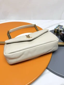 Alternative view of SAINT LAURENT Shoulder Bags Lamb Leather (White-Gold) 26X14X7CM E30202608082214