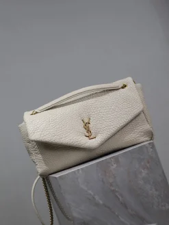 Alternative view of SAINT LAURENT Shoulder Bags Lamb Leather (White-Gold) 38X21X10CM F80202608081489