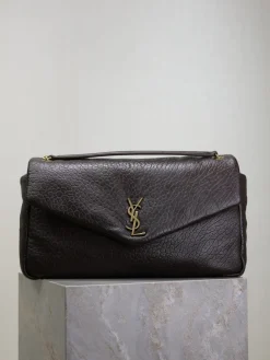 SAINT LAURENT Shoulder Bags Lambskin (Brown-Gold) 38X21X10CM F80202608081487