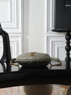 Alternative view of SAINT LAURENT Shoulder Bags Lambskin (Gray-Gold) 19X12X5CM D60202608080765