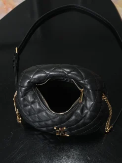 Alternative view of SAINT LAURENT Shoulder Bags Lambskin Leather (Black-Gold) 19X12X5CM D60202608080766