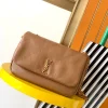 SAINT LAURENT Shoulder Bags Lambskin Leather (Brown-Gold) 26X15X7CM F60202608080384