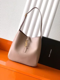 SAINT LAURENT Shoulder Bags Leather (Beige-Gold) 23X22X8CM E50202608081411