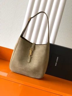 SAINT LAURENT Shoulder Bags Leather (Beige-Gold) 23X22X8CM E50202608081417