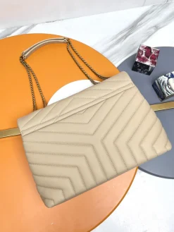 Alternative view of SAINT LAURENT Shoulder Bags Leather (Beige-Gold) 31X22X10CM F00202608082112