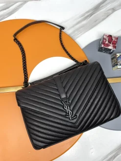 SAINT LAURENT Shoulder Bags Leather (Black) 32X21X8CM E80202608082343