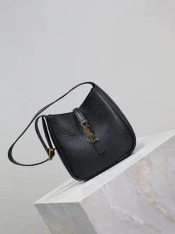 Alternative view of SAINT LAURENT Shoulder Bags Leather (Black-Gold) 15X16X7CM D90202608081426
