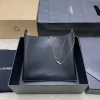 SAINT LAURENT Shoulder Bags Leather (Black-Gold) 22X21X3CM D00202608082327