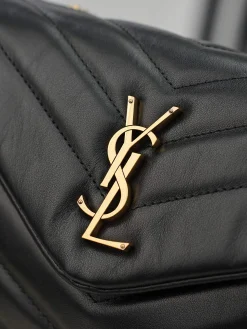 Alternative view of SAINT LAURENT Shoulder Bags Leather (Black-Gold) 25X17X9CM E00202608080859