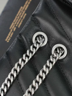 Alternative view of SAINT LAURENT Shoulder Bags Leather (Black-Silver) 25X17X9CM E00202608080862