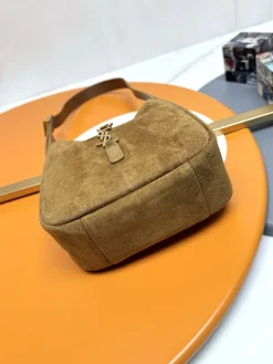 Alternative view of SAINT LAURENT Shoulder Bags Leather (Brown-Gold) 15X16X7CM D70202608082354