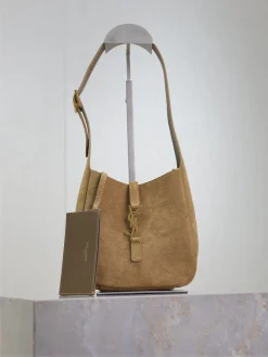 SAINT LAURENT Shoulder Bags Leather (Brown-Gold) 15X16X7CM F30202608081429