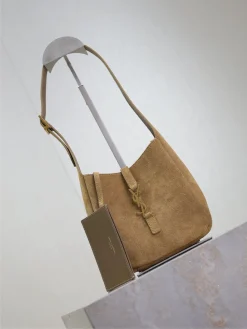Alternative view of SAINT LAURENT Shoulder Bags Leather (Brown-Gold) 15X16X7CM F30202608081429